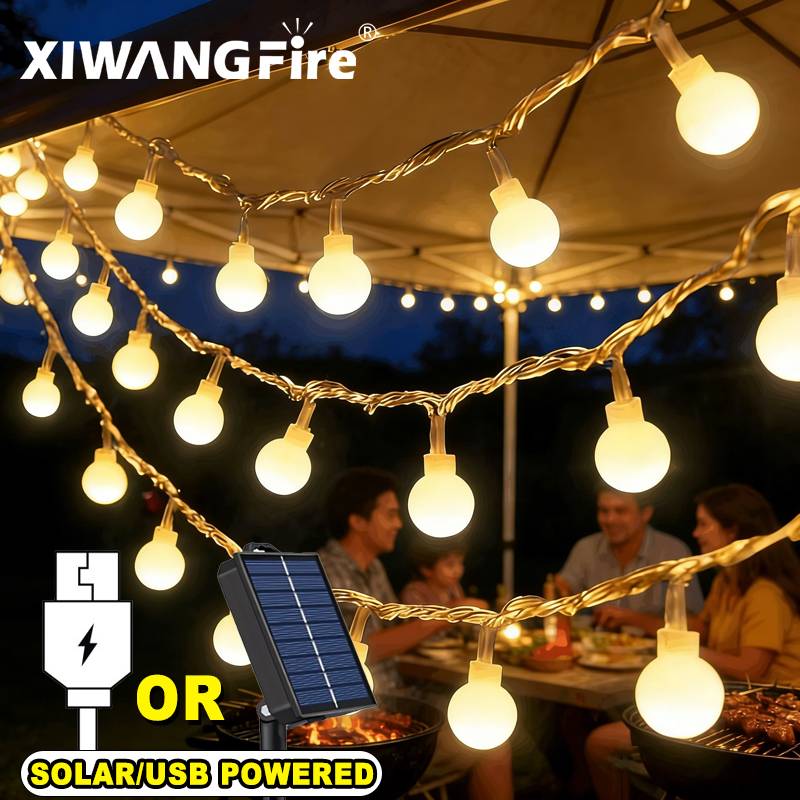 Outdoor Lighting Ideas - 3-10M Solar/USB/Batterij Lichtslingers, Fairy Globe Ball