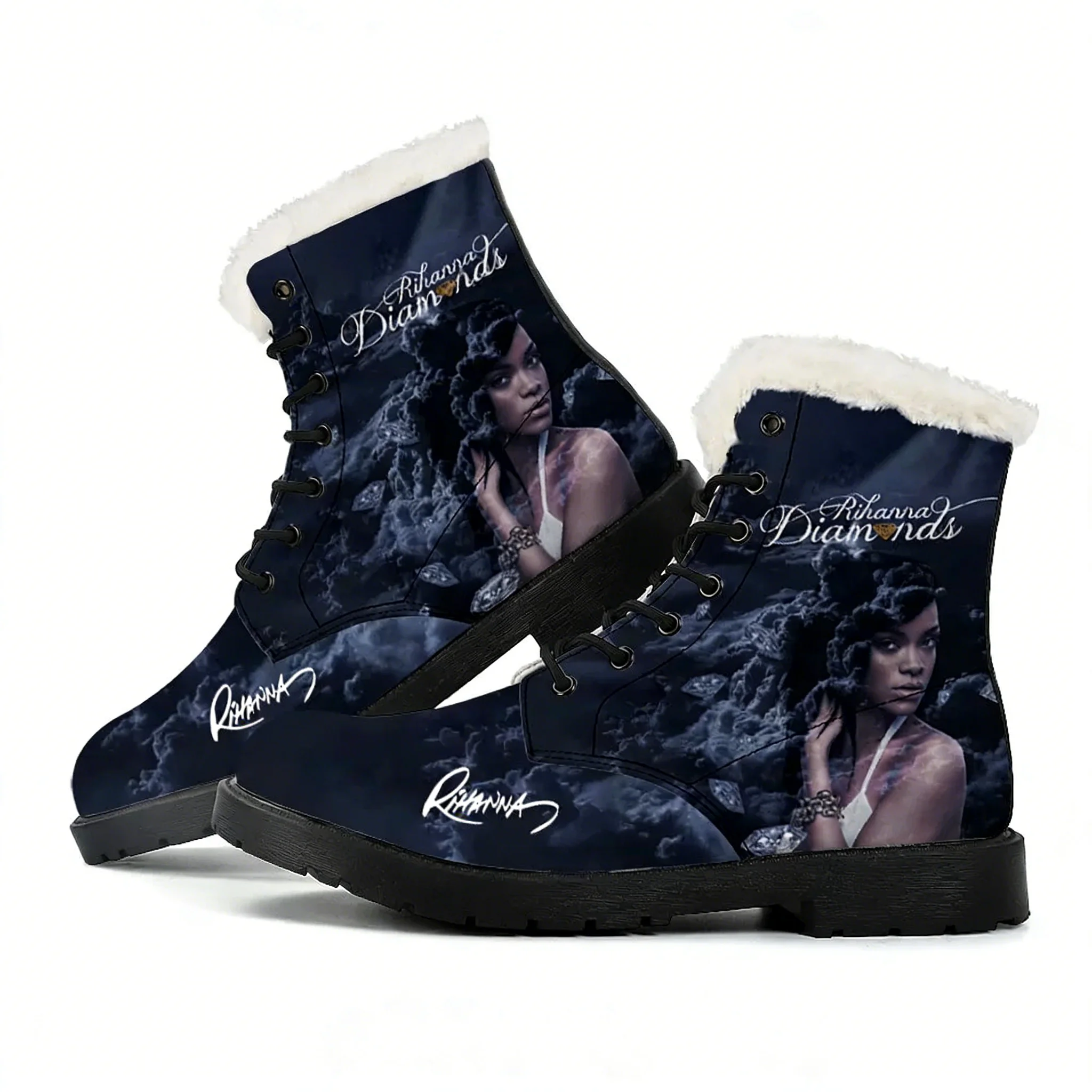 Outdoor Lighting Quality - Rihanna Hip-hop Rapper Pluche Laarzen Heren