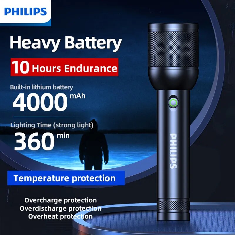Outdoor Lighting Philips - Philips 3200 Lumen LED-zaklamp 1000m draagbare