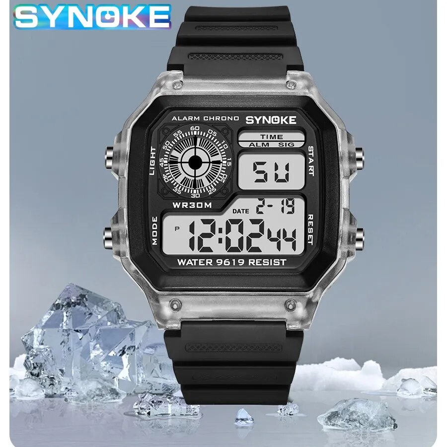 Outdoor Lighting Timer - SYNOKE digitale horloges heren sport lichtgevend