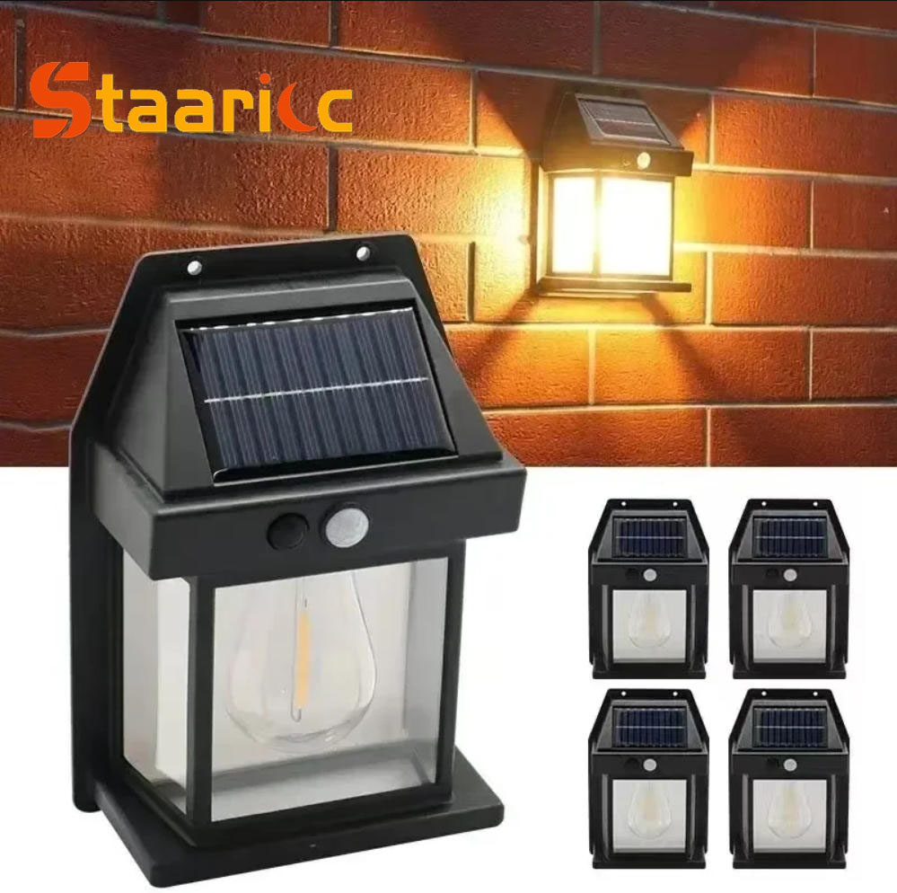 Outdoor Lighting Quality - Buitenlamp met zonne-energie, tungsten, bewegingsmelder, IP65