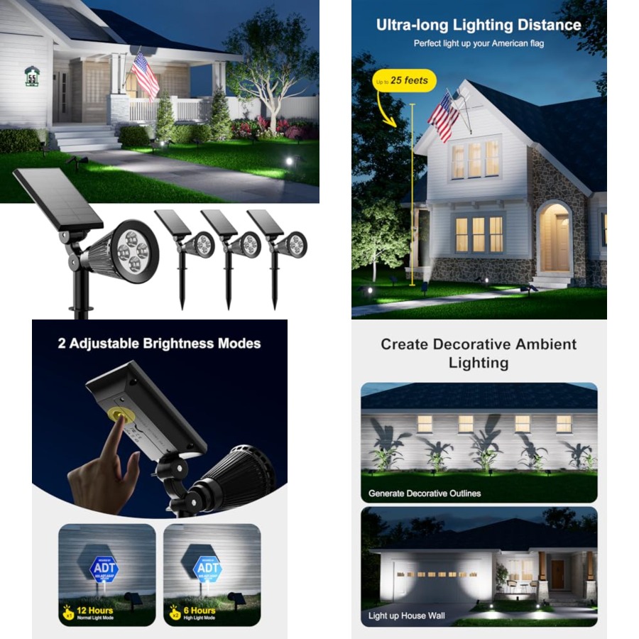 Wall Lighting Outdoor - Zonne-schijnwerpers voor buiten, waterdicht voor boom,