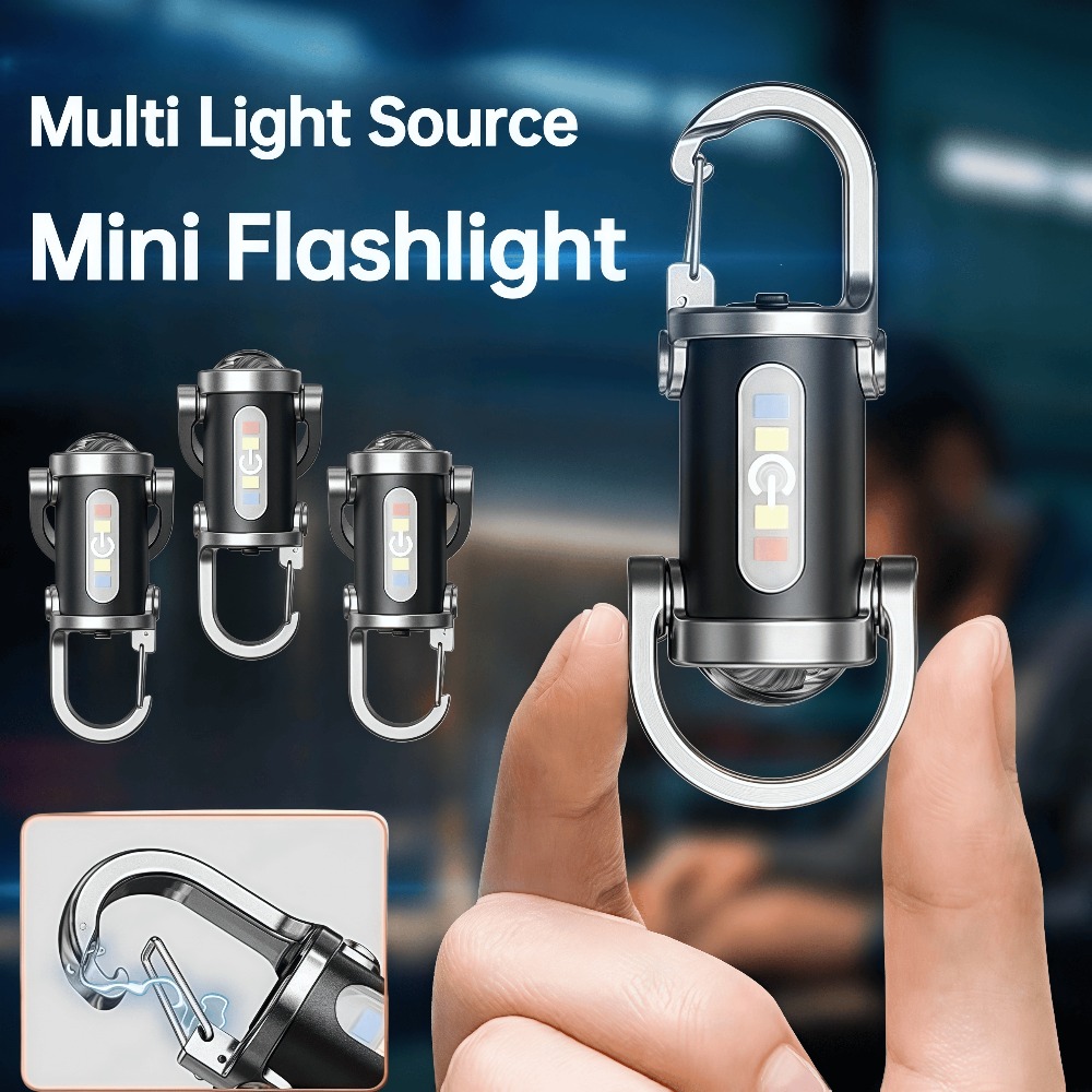 Outdoor Lighting Lamp - Draagbare sleutelhangerlamp Mini-sleutelhangerzaklamp Oplaadbare waterdichte zaklamp