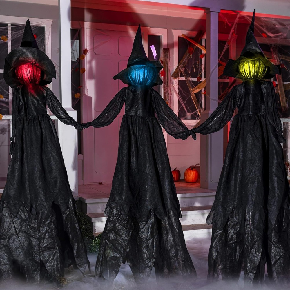 Outdoor Lighting Yard Stakes - 3-pack 51'' Halloween heksen decoraties voor