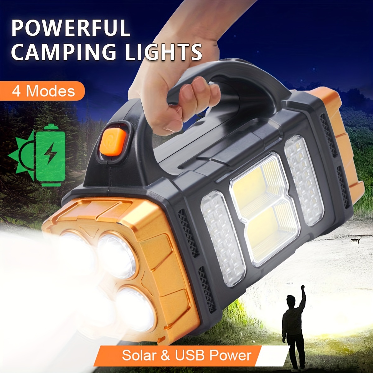 Outdoor Lighting Ideas - Nieuwe upgrade oplaadbare krachtige zonne-energie LED-zaklamp