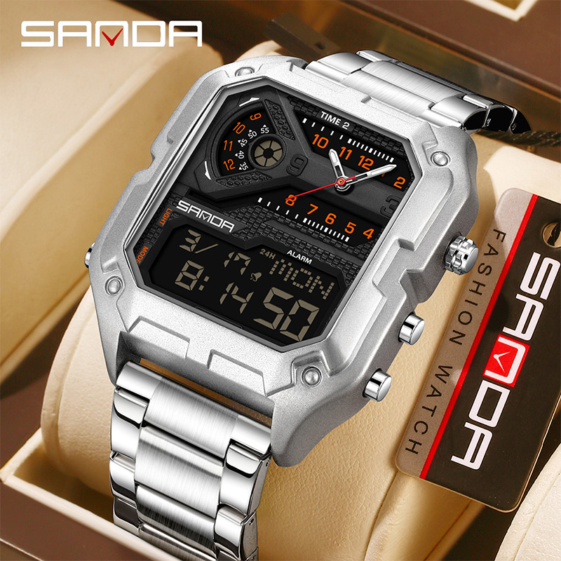 Outdoor Lighting Timer - SANDA 6278 Multifunctioneel vierkant mode-elektronisch horloge