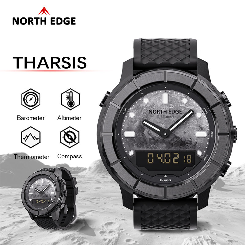 Outdoor Lighting Timer - NORTH EDGE THARSIS Heren Koolstofvezel Digitaal