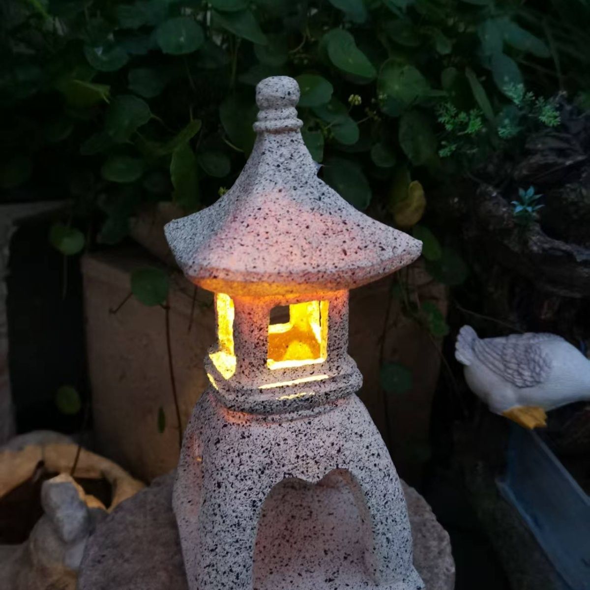 Outdoor Lighting Japanese - Pagode Solar Decor Tuinlamp Oosterse Lantaarn