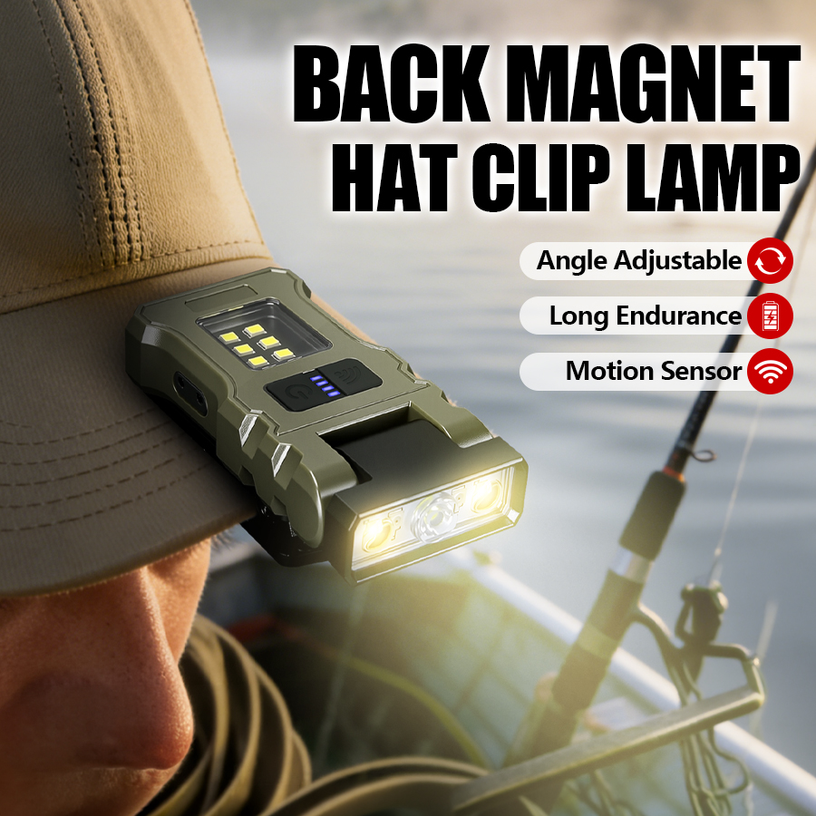 Outdoor Lighting Ideas - 400LM USB C-koplamp, magnetische clip-on oplaadbare
