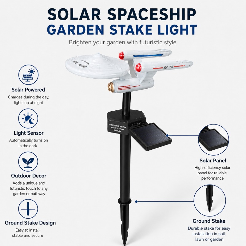 Star Trek USS Enterprise Solar - Outdoor Lighting Yard Stakes recensie en prijs