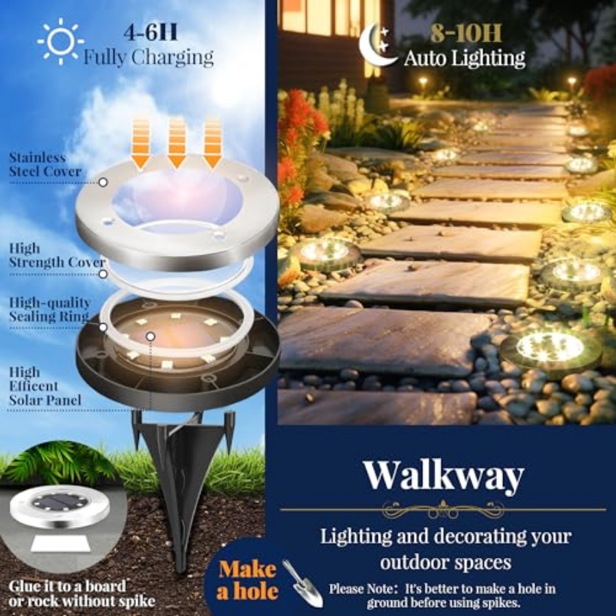 Solar Ground Lights Solar Ligh - Outdoor Lighting Driveway recensie en prijs